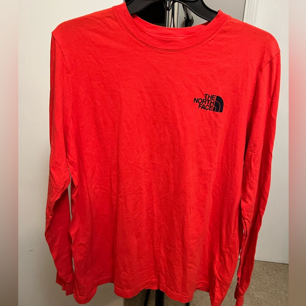 Bright coral North Face long sleeve